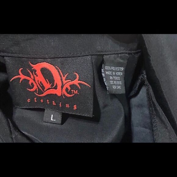 Skull Knucklehead w/Green Flames 
Men’s Large
Motorcycle Biker
by ‘D’ Clothing. - Picture 4 of 4